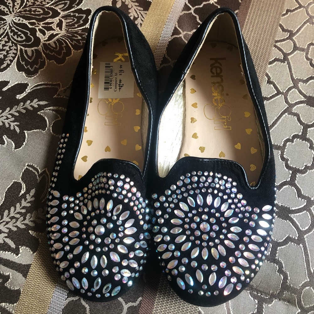 NWT girls shoes size 13 black